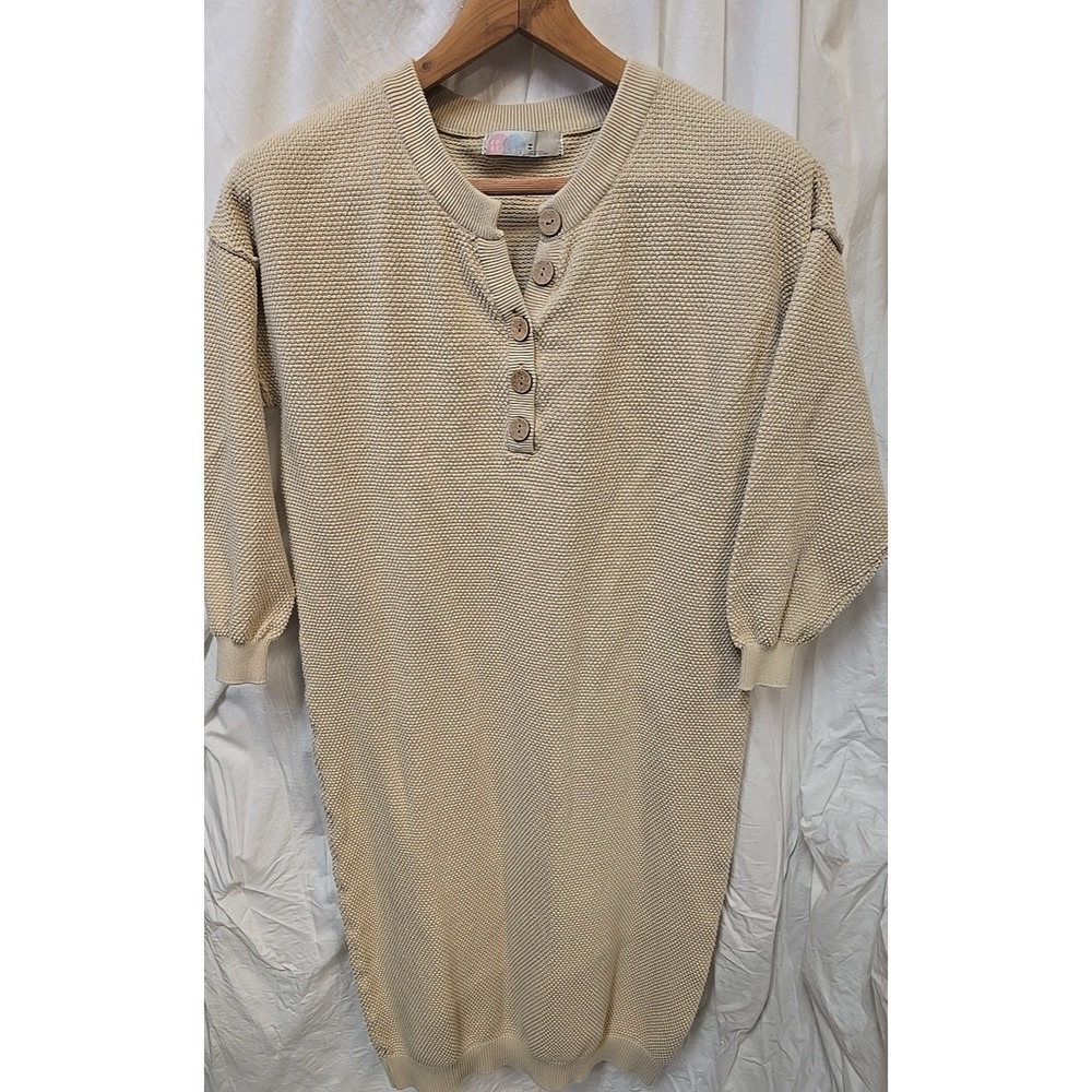 Free People Hailee Long Sleeve Cotton Sweater Dress M Relaxed Quiet Luxury - Picture 5 of 9